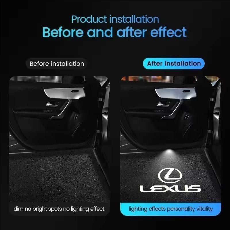 Car HD Projector Lamp LED Auto Door Welcome Light For Lexus IS250 IS200 CT200h GS300 LS430 RX450h LX570 IS300 ES RX LS IS NX CT