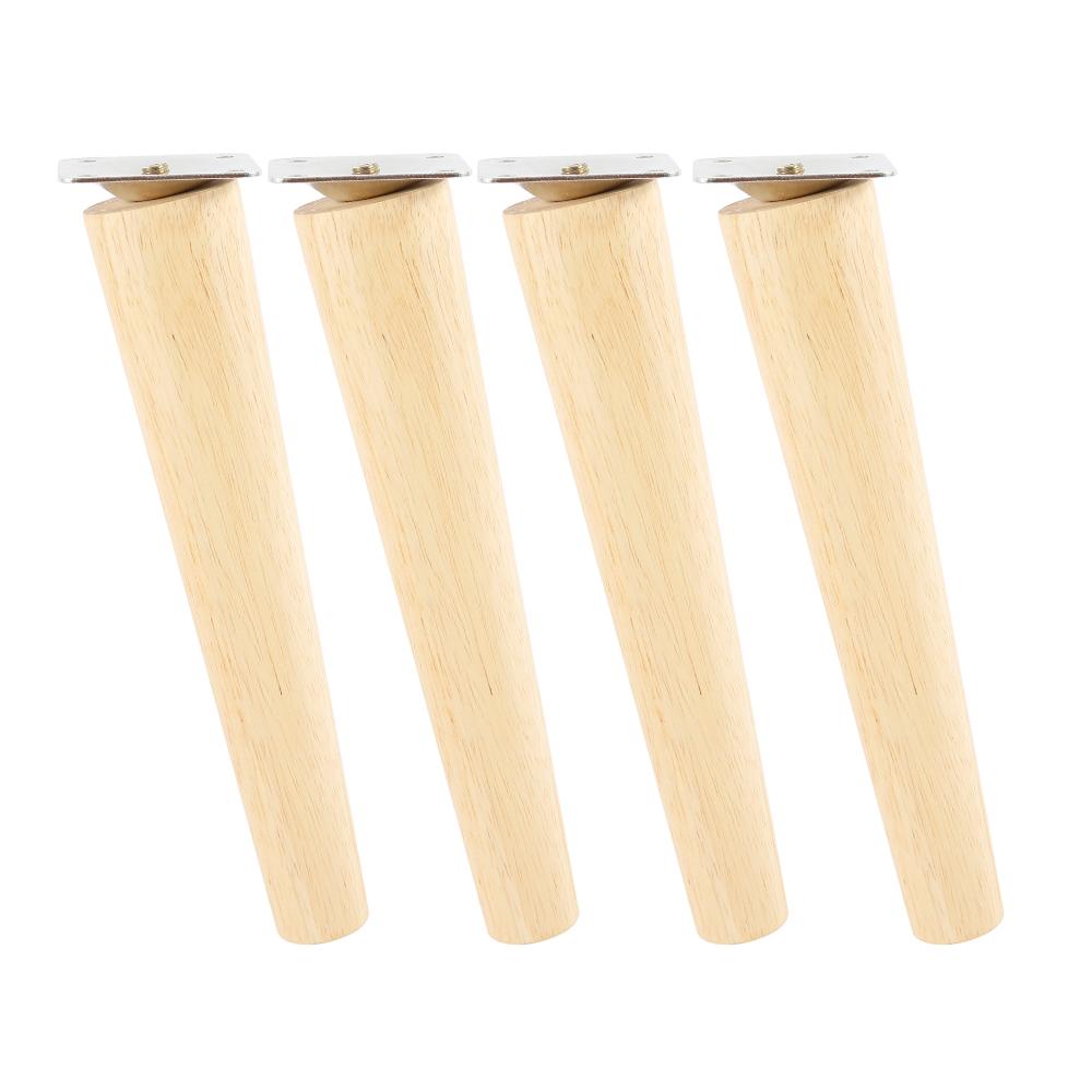 4Pcs Furniture Legs Wooden Solid Furniture Feet Oblique Straight Non-slip Table Chair Feet Replacement Feet Floor Protector Home