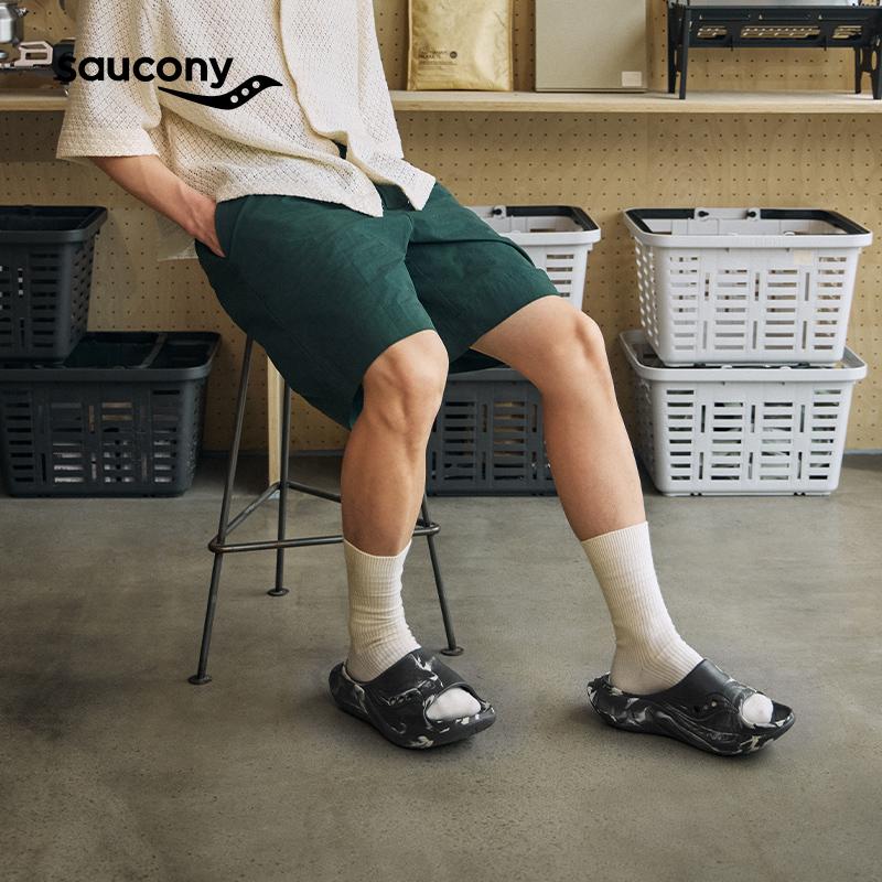 SAUCONY Расслабляющие Удобные Нескользящие Прочные Шлепанцы Унисекс Сандалии Темно-серый Бежевый S28903-7