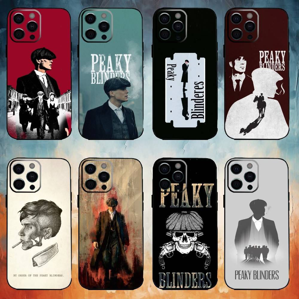 ТВ P-Острые козырьки Томми Шелби Чехол для телефона для iPhone 17,16,15,14,13,12,11 Plus,Pro Max,Мягкий силиконовый черный чехол