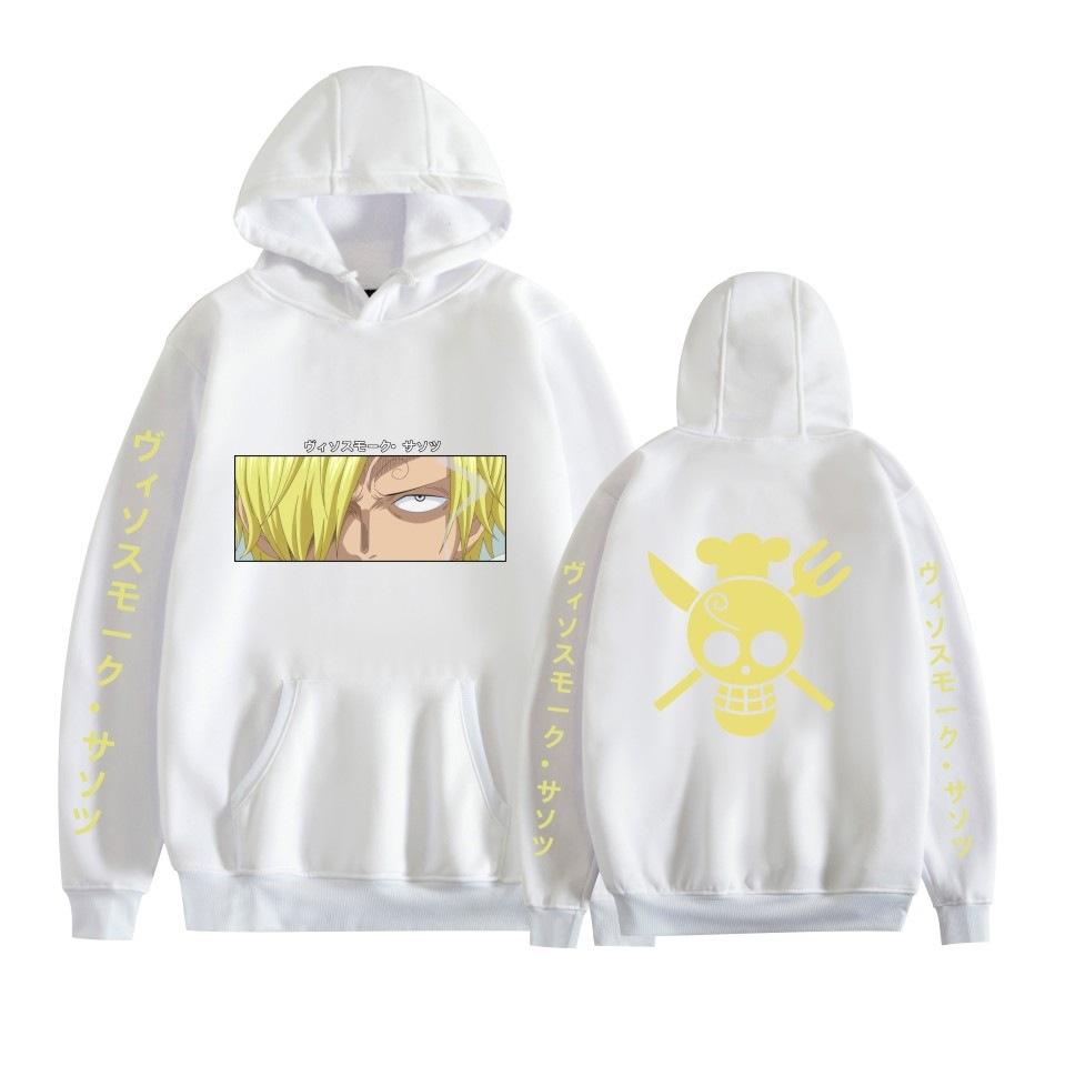 Riman Animation Cartoon Luffy Brook Series Printed Fashion Casual Hooded Sweater