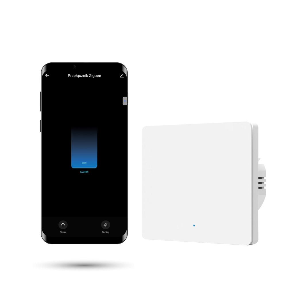 Tuya Белый настенный Zigbee выключатель, 1-канальный