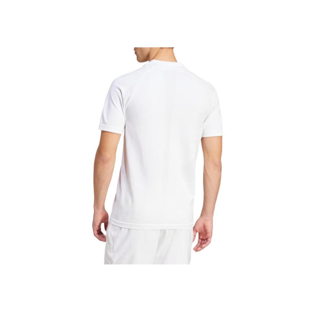 Adidas Logo Quick-Dry Tennis Polo Shirt Men Tops White IM8893