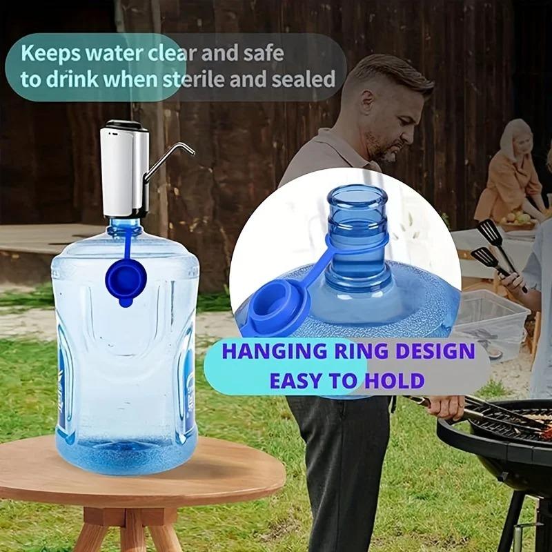 4 шт. Диспенсер для галлона Крышка для бутылки с водой Силиконовая многоразовая сменная крышка Непроливаемые крышки для бутылок для бутылок с водой 2,1 дюйма/55 мм