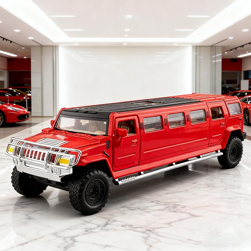 НОВЫЙ 1/32 Hummer H2 Лимузин Сплав Модель Автомобиля Игрушка Литье под Давлением Металлическое Литье Звук и Свет Автомобильные Игрушки для Детей Транспортное Средство