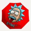 Автоматический складной зонт Rick and Morty с прочным железным каркасом, портативный компактный дорожный зонт для всесезонного использования, вечеринки 0807046