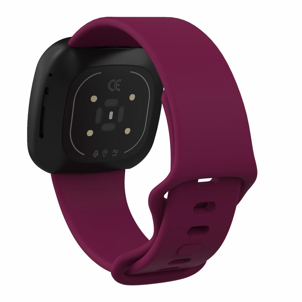 22.5mm Soft Silicone Watch Strap Replacement for Fitbit Versa 3/Sense [Size: L]