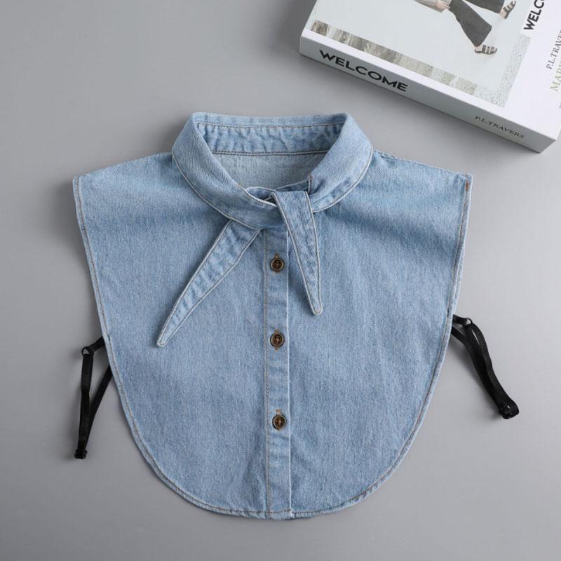 Fashion White Fake Collar Women Detachable Collars Black Woman False Collar Lace Removable Half Shirts Tie Top Collars Decor