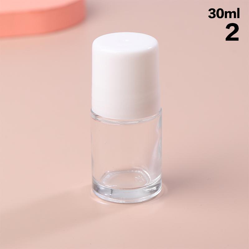 30/50Ml Empty Glass Refillable Roll On Bottles Plastic Roller Bottle Leak-Proof Cosmeitic Containers For Essential Oil Perfumes