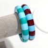 New Colorful Striped Resin Bangle Bracelet for Women Fashion Geometric Stackable Bracelets Minimalist Jewelry Gift