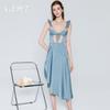 Women's Solid Silky Padded Push Up Cami Sleep Dress for Spring Summer