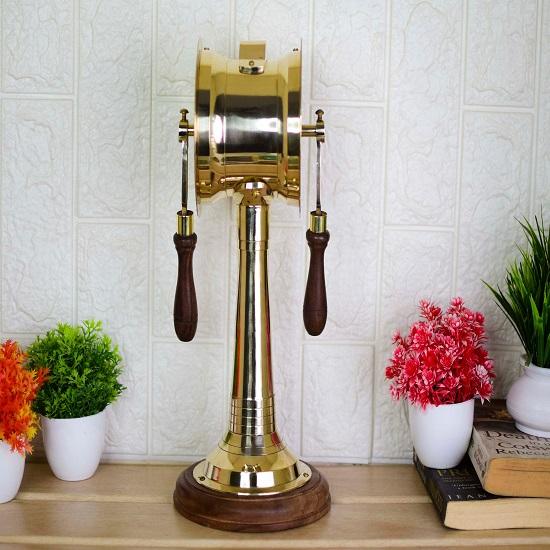 Craft Royal Wooden Bell Sound Lever Big Telegraph Brass Telegraph Machine