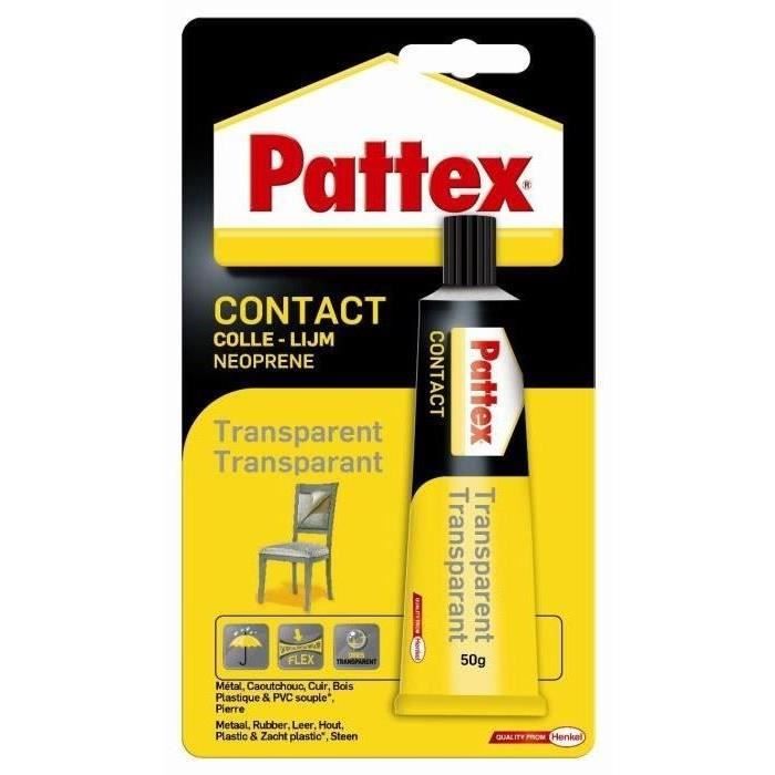 Colle Contact - PATTEX - 50gr - Polyuréthanne Transparent - Prise Instantanée - Assemblage Résistant