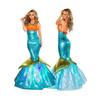 Halloween Party Dress Womens Strapless Long Gown Fantasy Costume Mermaid Stage Performance Outfit