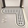 Угловой коврик для ванной комнаты Diatom Mud, легкий, роскошный, впитывающий воду, быстросохнущий, противоскользящий коврик для ног, высококачественный, простой в уходе коврик для ванной комнаты