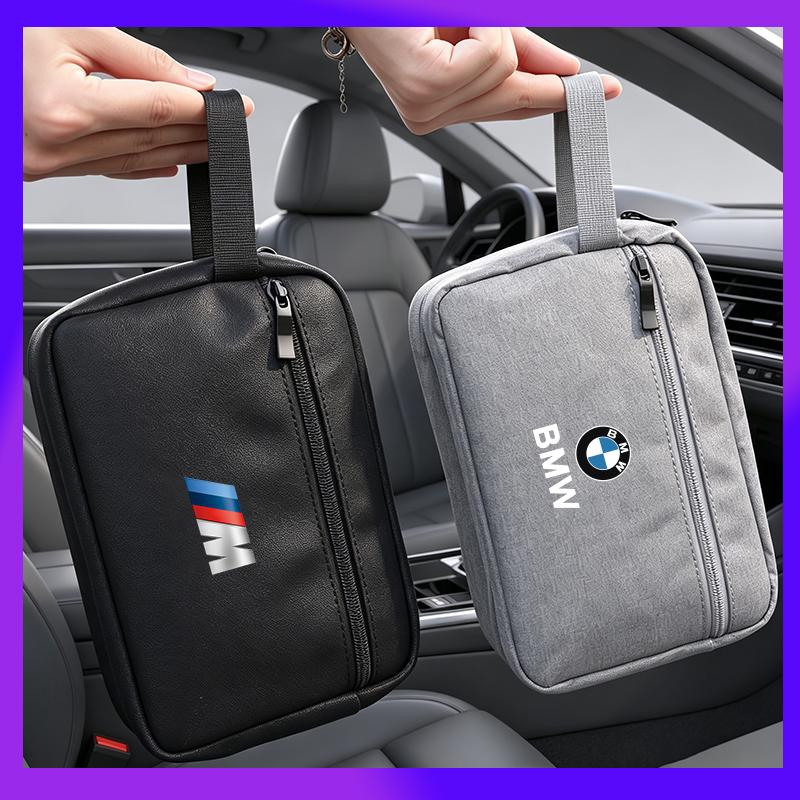 Car Interior Canvas fabric Handbag Valve Cap Accessories For BMW X1 X2 X3 X5 X4 X6 X7 iX3 F20 F10 F07 E70 E46 E90 E92 E60 E39 SU5