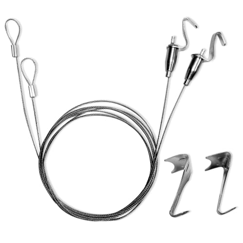 Augsion Picture Rail Wire Rope Sling, Factory-Made, Quality Guaranteed, Stainless Steel Rail, Wire, Hook, Swivel Fittings, Hanging Fittings, for Frame