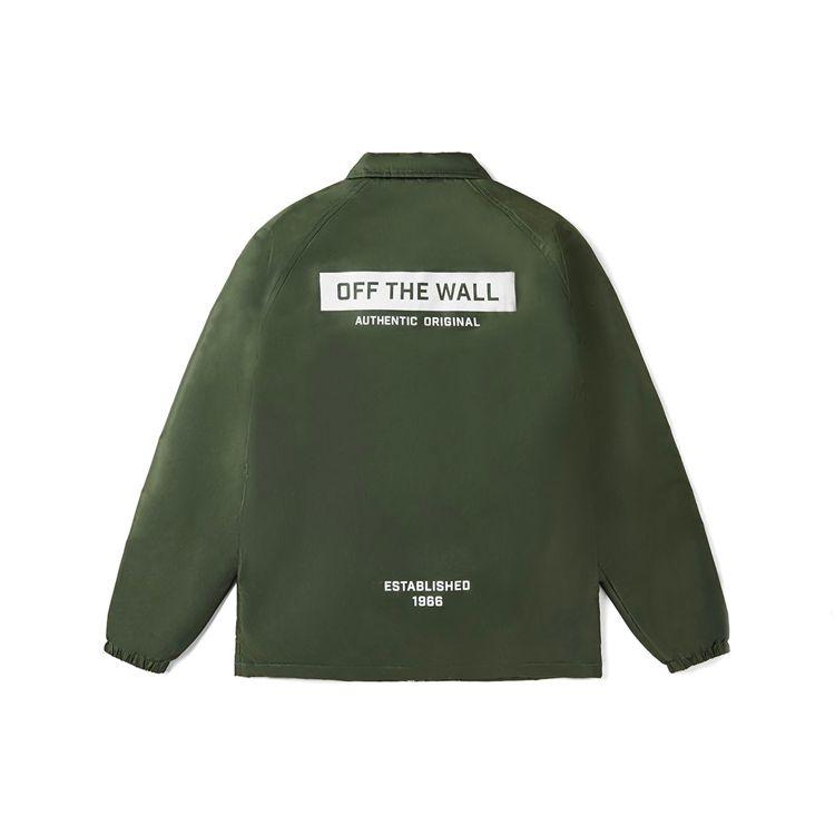 Vans Повседневная спортивная куртка Polo Coach легкая хлопковая мужская куртка темно-зеленого цвета VN0A3QTYKCZ