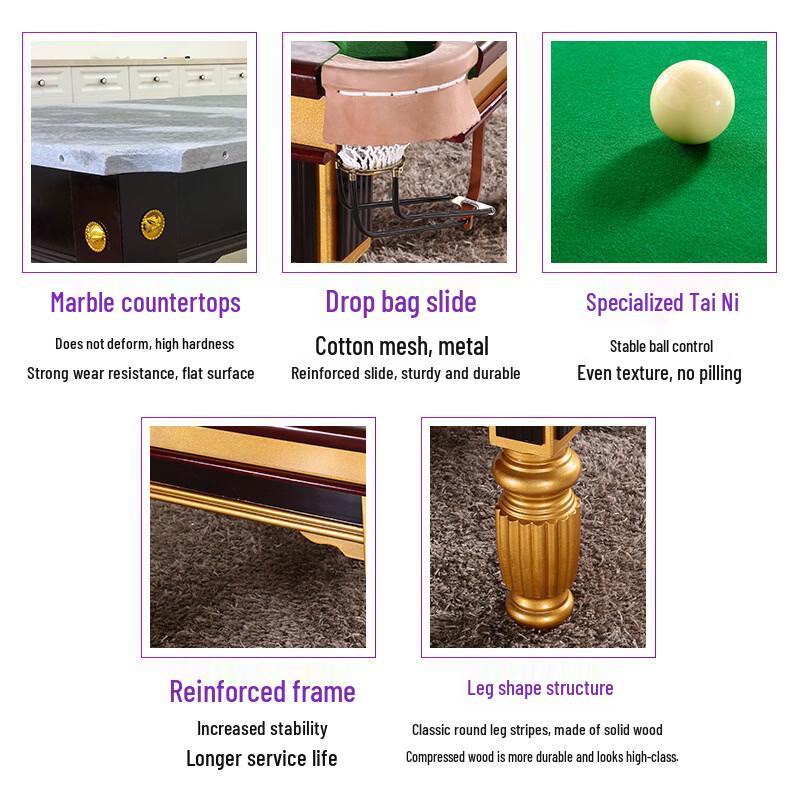 Di Ruien Chinese 8-Ball Marble Billiard Table