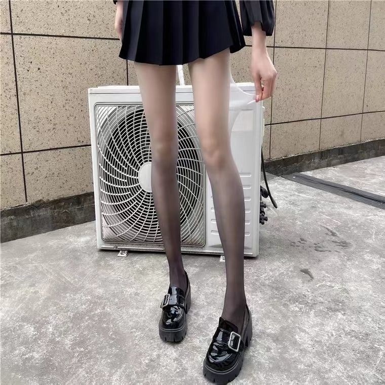 Градиентные чулки Нишевые Миллениум Черные Серые Японский стиль Цветные Ультратонкие Произвольно отрезаемые Колготки