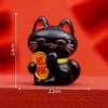 Настольное украшение Мультяшная статуэтка кота удачи Милая креативная фигурка кота удачи Изысканная модель животного Миниатюры Коллекционное