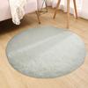 Супермягкий роскошный круглый пушистый ковер с противоскользящим дном, удобный плюшевый ковер 100 см, однотонный ковер для спальни и детской комнаты
