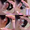 Luxury Star Butterfly Clip Earrings Female Crystal Tassel Ear Clip Earrings Sparkling Zircon Ear Cuff Fashion Jewelry Accessories