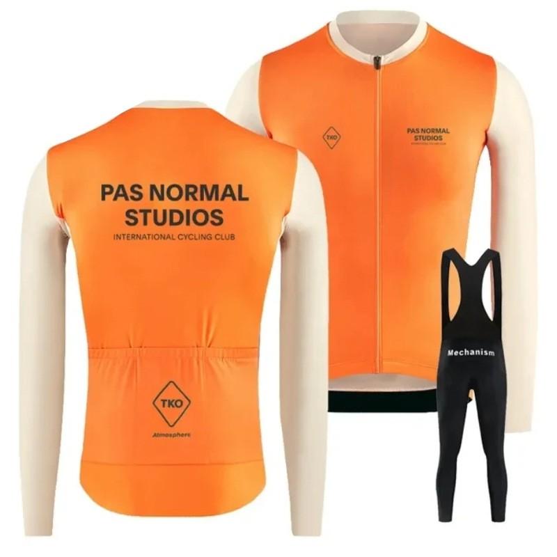 Winter Cycling Set Thermal Fleece Long Sleeve Jersey Bib Pants Road Bike Racing