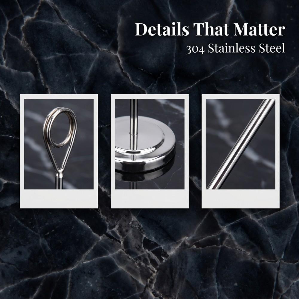 Weighted Non-Slip Base Table Number Holder Stainless Steel Photo Stands Birthday Wedding Party