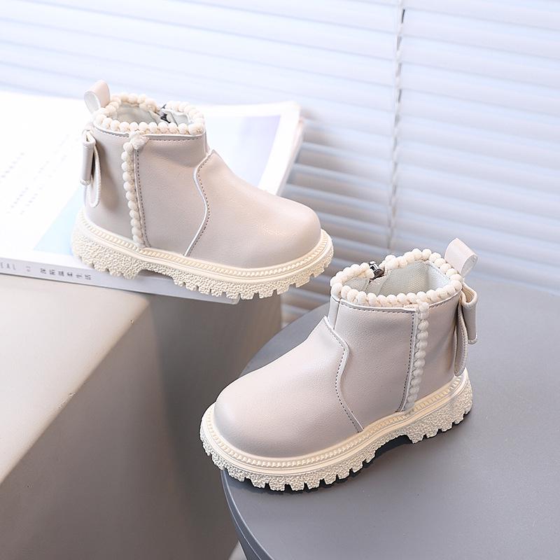 Осенние кожаные ботинки Мартинсы для девочек – Стильные, универсальные короткие ботинки для малышей