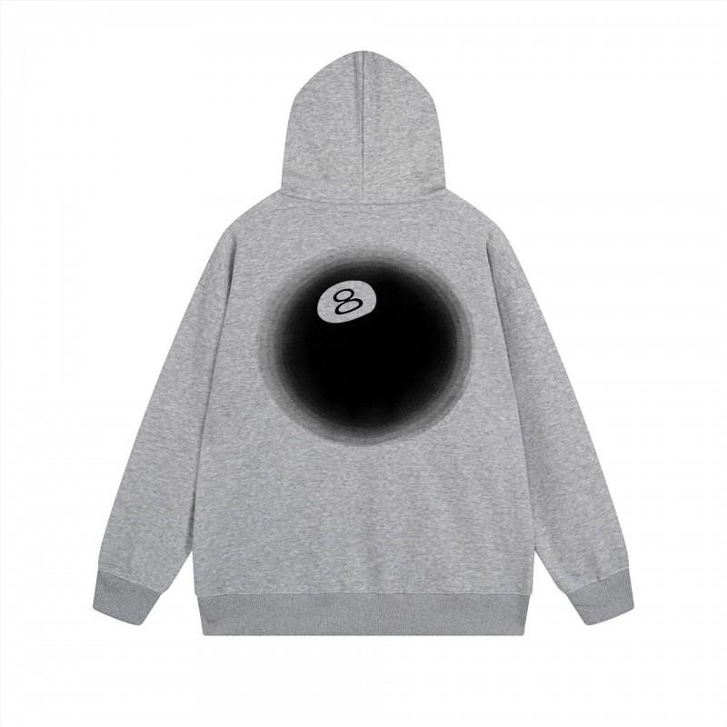 Mens Hooded Zip-Up Sweatshirt With Letter Print Loose Fit Cotton Pullover Winter Daily Wear