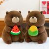 Cute Marmot Plush Toy Holding Corn - Transforming Bear Design