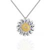 New Sunflower Jewelry Pendant Necklace Sunflower Necklace Love Language I Love You Projection Necklace