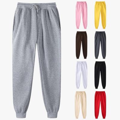 Женские спортивные брюки с эластичной резинкой на талии, свободные, с поясом до щиколотки, с карманами, однотонные