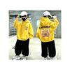 Boys and Girls Casual Pullover Sweater Trend Cartoon Otter Duck Pattern Printed Children's Hooded Sweatshirt for Autumn/Winter