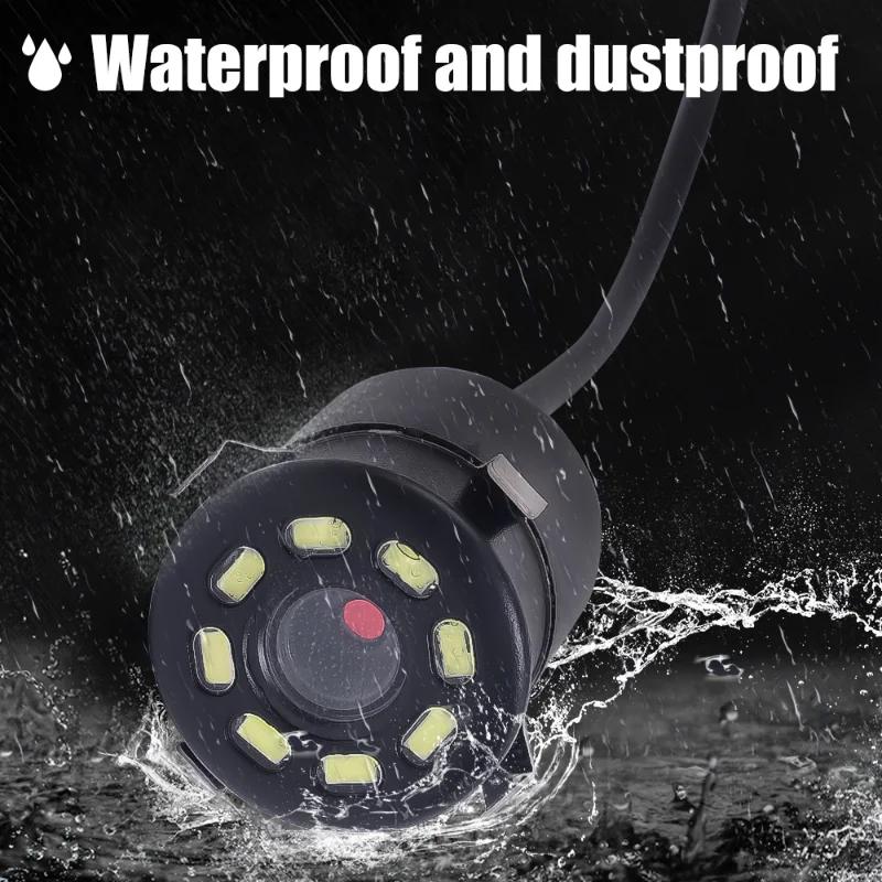 Широкоугольная автомобильная камера заднего вида с углом обзора 170 градусов, камера заднего вида высокой четкости со светодиодной подсветкой и функцией ночного видения, автомобильный видеорегистратор