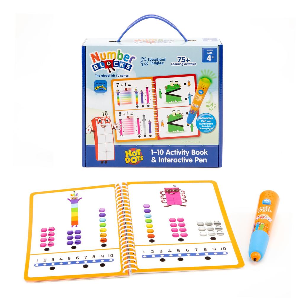 Numberblocks Activity Book Interactive Number Voice Educational Authentic 1-10 & Pen, Play, Pen, Toy, EI2550,
