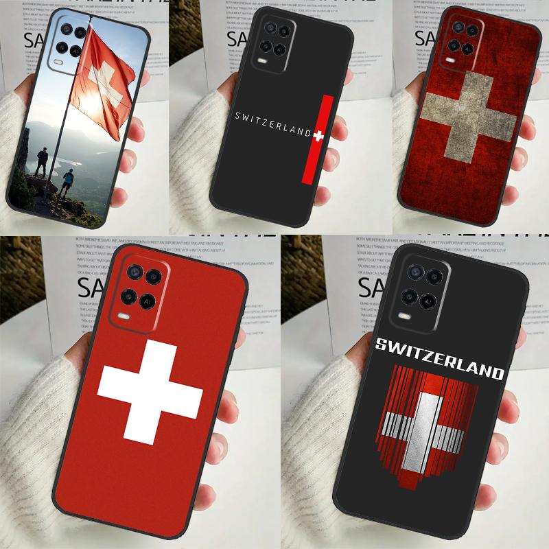 Швейцария Чехол с флагом Швейцарии для OPPO A54 A74 A94 A98 A78 A79 A16 A76 A96 A5 A9 A17 A77 A15 A52 A72 A53 A57S Обложка