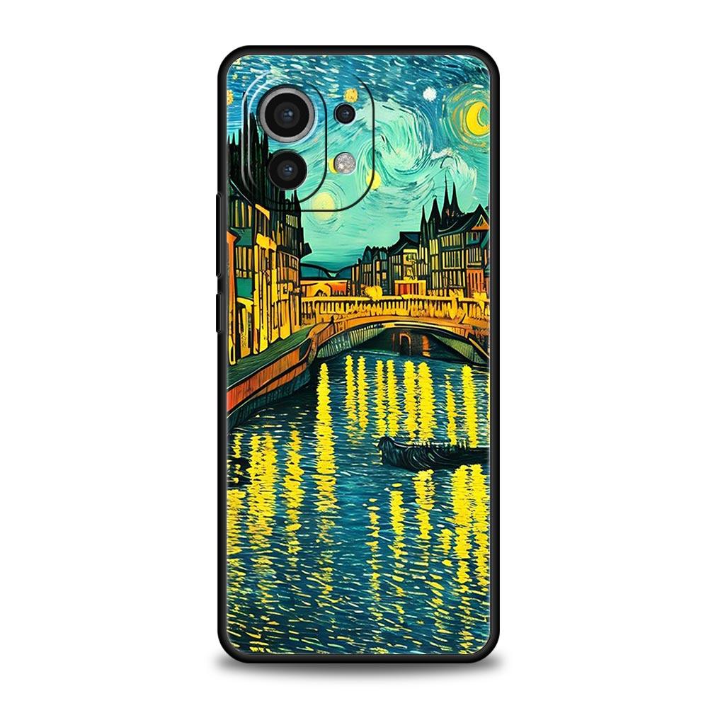 Чехол для телефона для Xiaomi Mi 14 13 12 11 Lite 13T 12T 11x 11T 10T Pro 9T Note 10 Lite Мягкий силиконовый чехол Звездная ночь Ван Гог