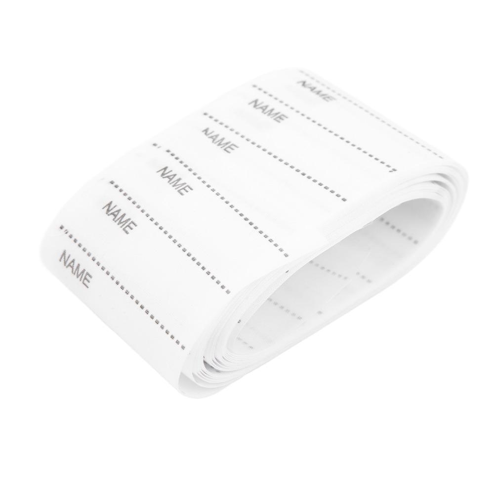 200pcs Iron On Woven Name Labels White Sew on Name Tags Iron On Clothing Labels  For School Uniforms