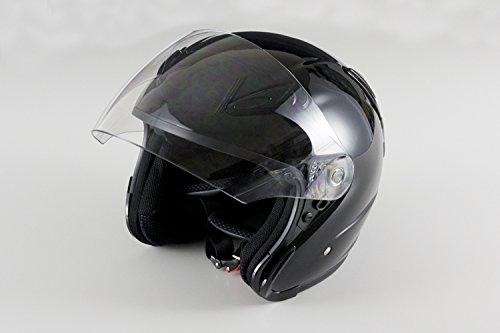 Bike Parts Center Jet Aeroform Motorcycle Helmet, Black, Size L (59cm-60cm) 7221