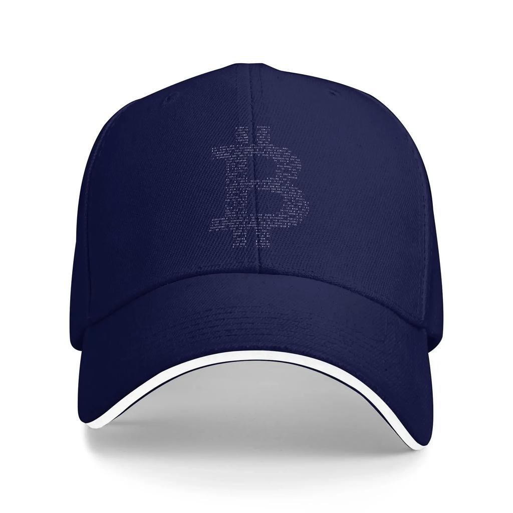 Бейсболка Bitcoin Binary Black Casual BTC Уличная Спортивная Тракерская Шляпа Весенняя Защита от Солнца Мужская Взрослая Винтажная Бейсболка