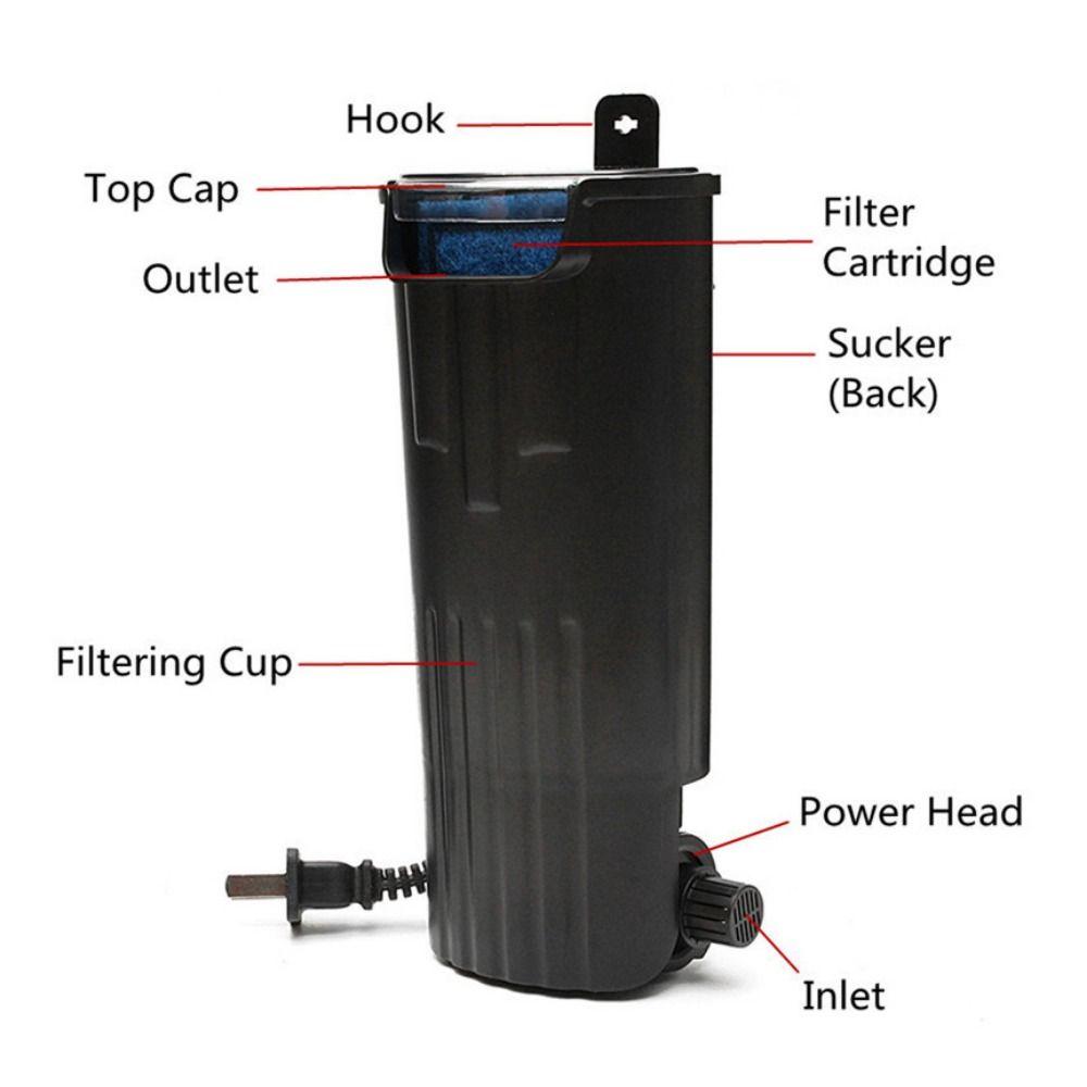 Фильтр для черепахового аквариума с низким уровнем воды, мелкий подвесной фильтр для водопада для небольшого аквариума