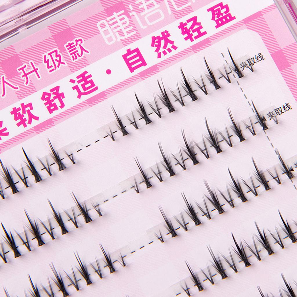 V-shape Wispy Lash Extension Women Daily Eyelash Clusters Ideal for Cosplay and Costume Parties