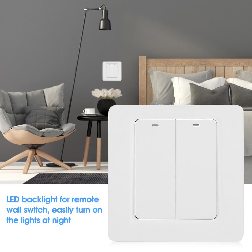 2-позиционная настенная панель переключателей с поддержкой Alexa / Google Voice Control для Tuya ZigBee