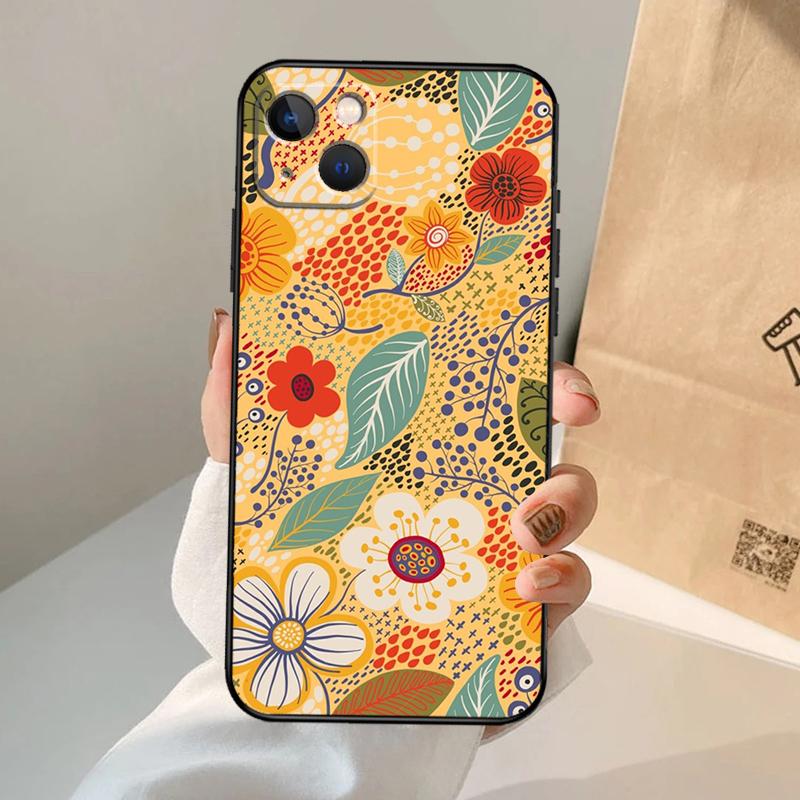 Чехол для телефона Floral Charm Secret Garden для iPhone 17 Air 16 15 13 11 12 14 Pro Max 13 12 mini 15 16 Plus 16e Cover Coque
