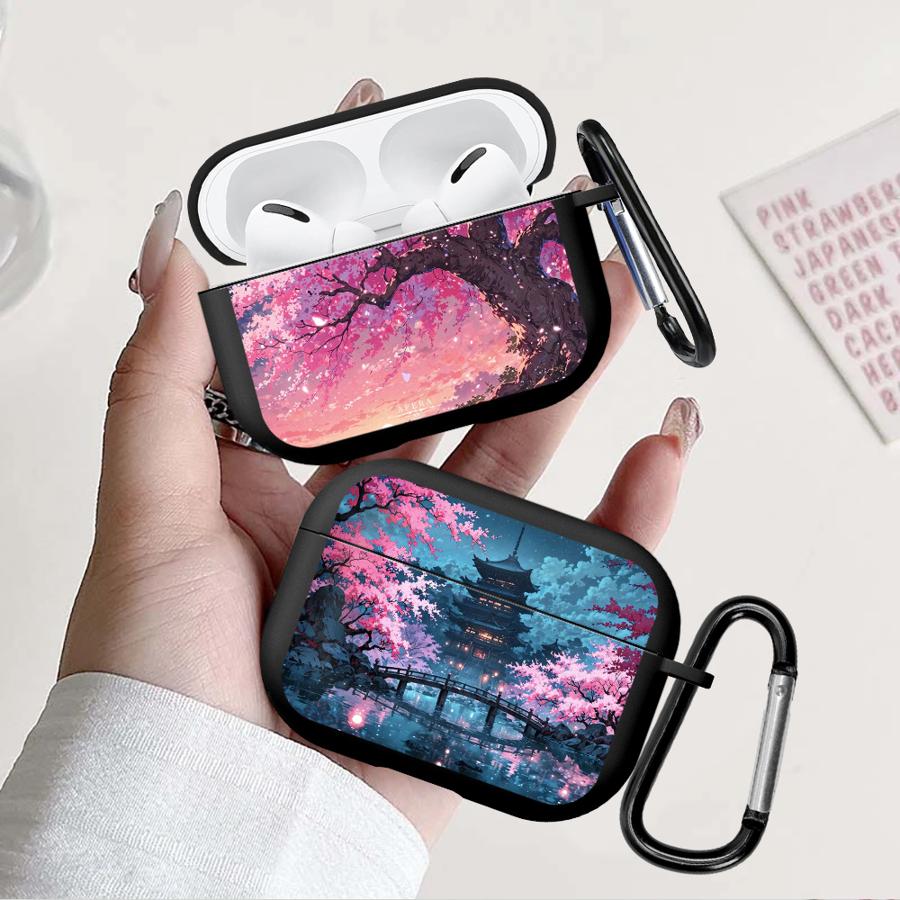 Чехол с изображением цветения сакуры для Airpods 1 Pro2 Pro 3 Pro3 2 4 Чехлы для наушников Чехол