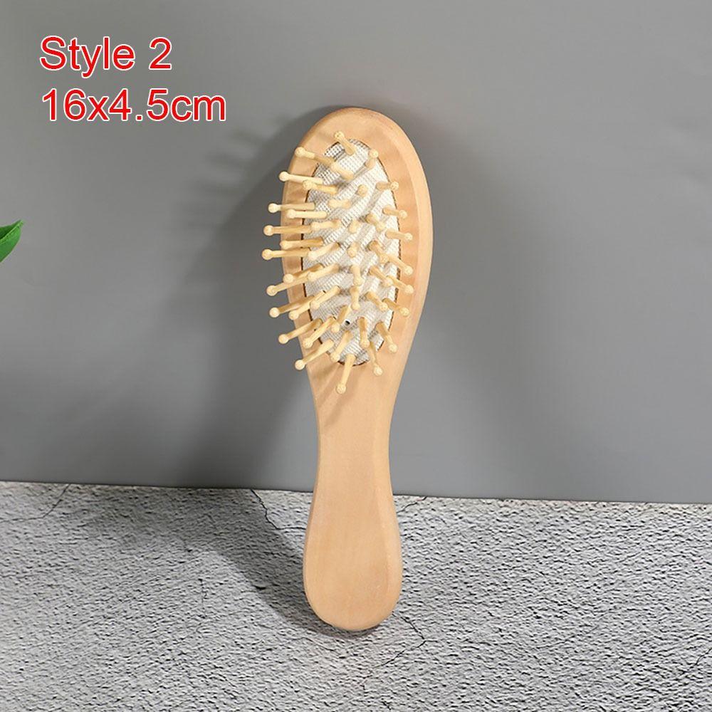 1Pc Paddle Cushion Massage Brush Hair Loss Bamboo Comb New Wood Comb  Hair Scalp