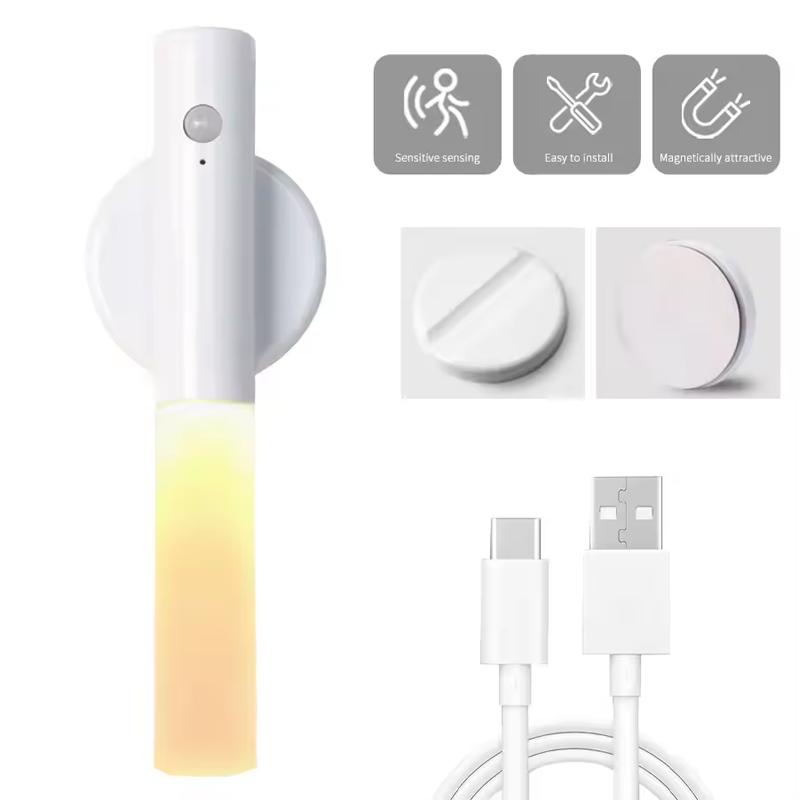 LED Rechargeable Wall Lamp Warm Light Night Light Sensor For Living Room Hallway Stairwell Bedroom Indoor Lighting Fixtures
