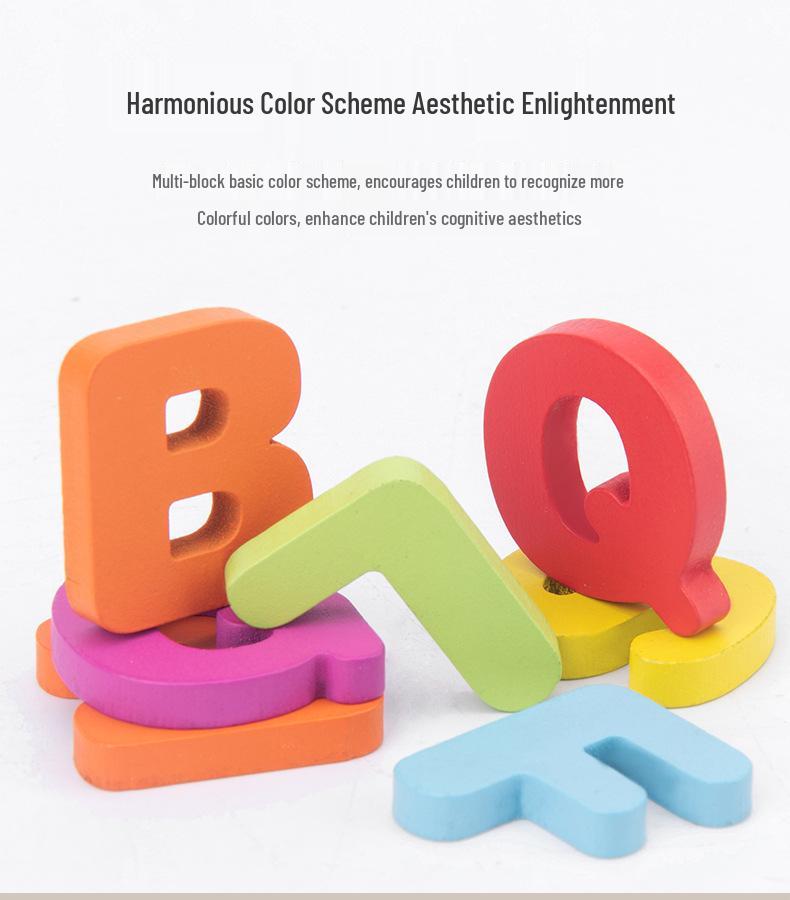 Children's 3D Number & Letter Puzzle Board - Educational Shape & Color Matching Toy